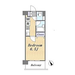 ルネス・エクセレント 1Kの間取図画像