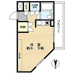 ジュネス・市ケ尾 ワンルームの間取図画像