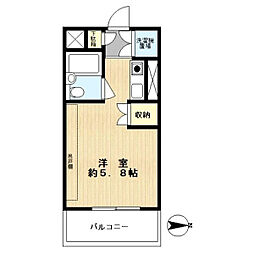 ジュネス・市ケ尾 ワンルームの間取図画像