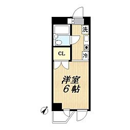 K3レジデンス ワンルームの間取図画像