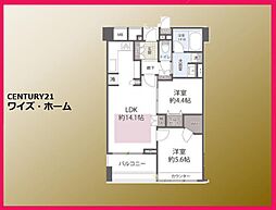 JR山手線 上野駅 徒歩7分 2LDKの間取り