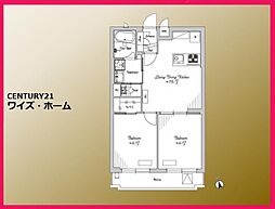 パレ豊玉 2LDKの間取図画像