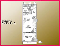 NICハイム茅場町 1LDKの間取図画像
