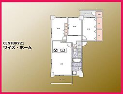 ハイネス東中野 3LDKの間取図画像