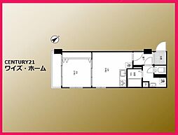 池袋パークハイツマンション 1LDKの間取図画像
