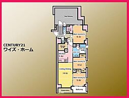 デュフレ渋谷本町 3LDKの間取図画像