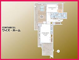 クレヴィア三軒茶屋 1LDKの間取図画像