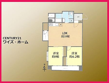 【間取り図】 2LDK