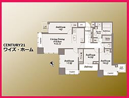 グランドターミナルタワー本八幡 4LDKの間取図画像