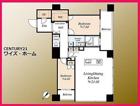 【間取り図】2LDK