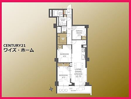 【間取り図】 2SLDK