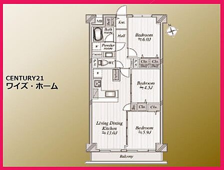 【間取り図】3LDK