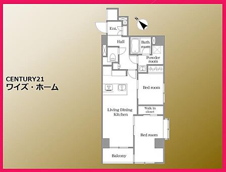 【間取り図】2LDK