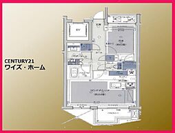 ロイヤルシーズン西麻布 1LDKの間取図画像