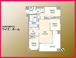 イクシア川口元郷 3LDKの間取図画像