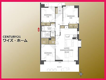 【間取り図】3LDK