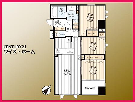 【間取り図】3LDK