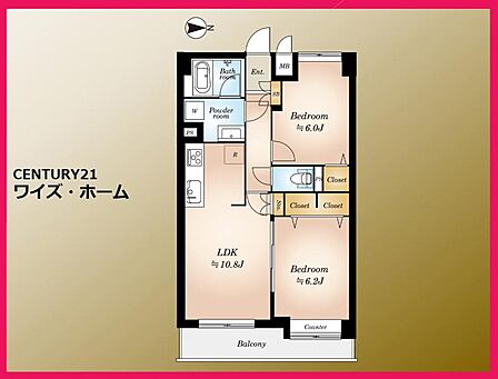 【間取り図】 2LDK