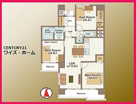 【間取り図】3LDK