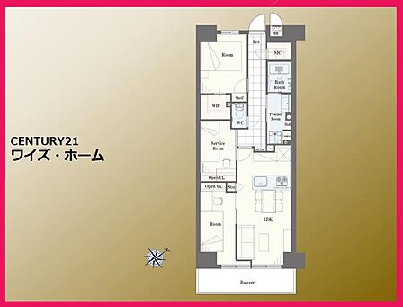 【間取り図】 2SLDK