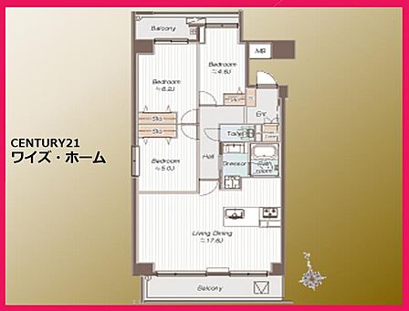 【間取り図】3LDK