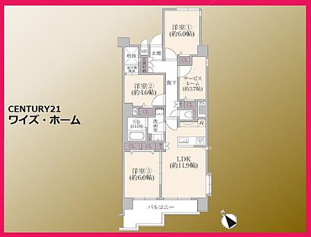 【間取り図】3SLDK