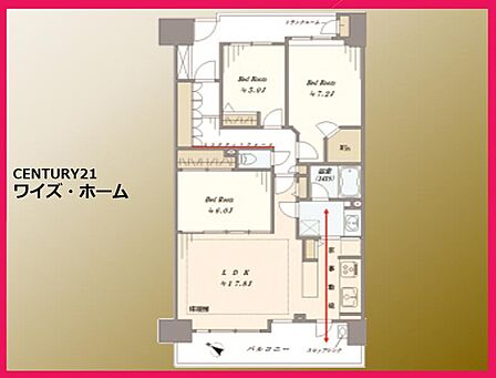 【間取り図】3LDK