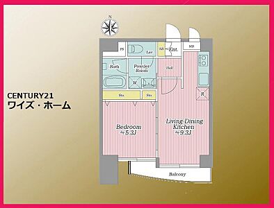 間取り：【間取り図】　1LDK