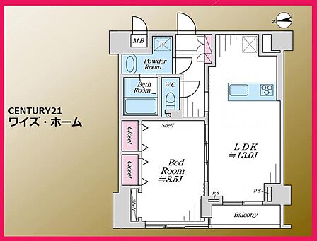 【間取り図】 1LDK