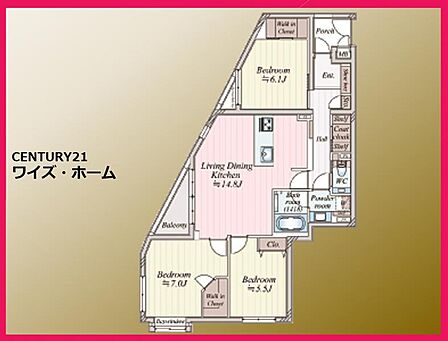 【間取り図】3LDK