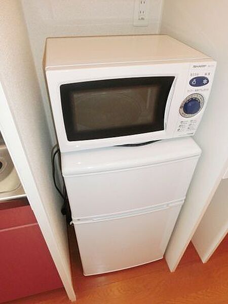 画像19:冷蔵庫と電子レンジ付き。