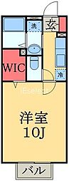 センプレヴェルデ 2階1Kの間取り