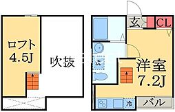 Ｓｐｒｉｎｇ　Ｃｏａｓｔ（スプリングコースト） 1階ワンルームの間取り