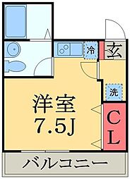ｒａｐａ千葉椿森 4階ワンルームの間取り