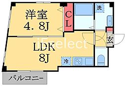 Lilac（ライラック） 3階1LDKの間取り