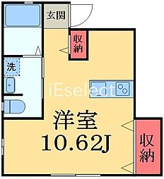 Ａｕｔｕｍｎ　Ｈｉｌｌｓ（オータムヒルズ） 1階ワンルームの間取り