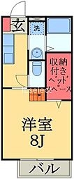 グラン・ボナール 1階1Kの間取り
