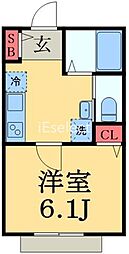 Ｅｌｎｏｒｔｅ（エルノルテ） 2階1Kの間取り