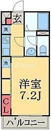 リブリルームス新千葉 1階1Kの間取り