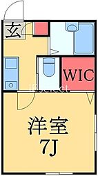 アメニティ大巌寺 1階1Kの間取り