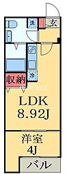 VAU house青葉の森 1LDKの間取図画像