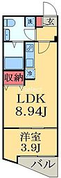 VAU house青葉の森 1LDKの間取図画像