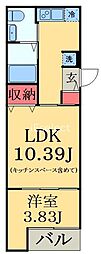 VAU house青葉の森 1LDKの間取図画像