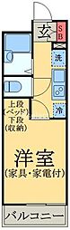 レオパレス蘇我加藤3 1Kの間取図画像