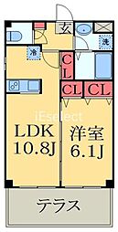 PRENDRE幕張 1LDKの間取図画像
