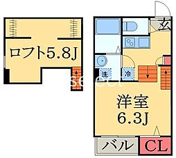 エル・テール検見川 1Kの間取図画像