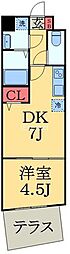 グランドチャリオット 1DKの間取図画像