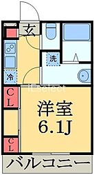 リブリ・ルームス弁天2 1Kの間取図画像