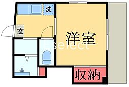 片山第2ビル 1Kの間取図画像