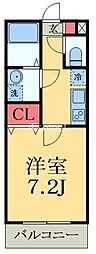 ジーメゾン千葉村田町ヘルミ 1Kの間取図画像